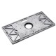 Aluminium Alloy Router Table Insert Plate with 4 Rings Screws for Woodworking Benches