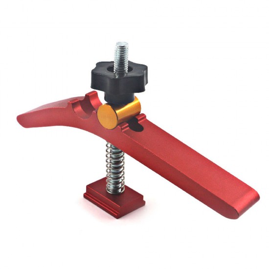 Aluminium Alloy T-track Hold Down Clamp with Wire Spring for 30/45 Type Miter Slot Woodworking Tool