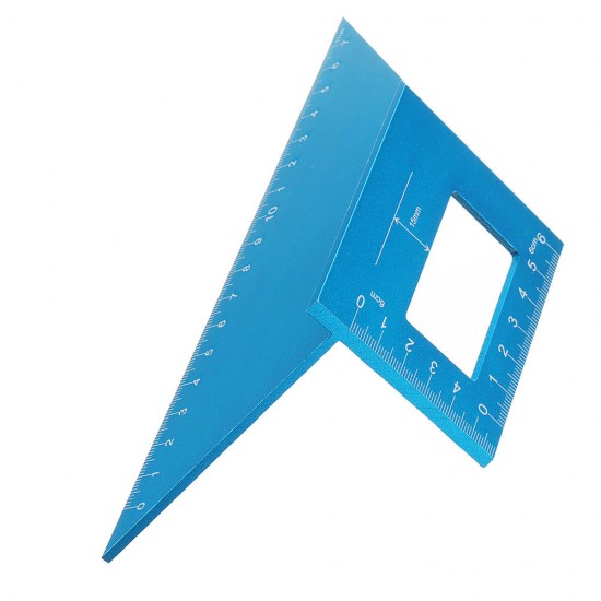 Aluminum Alloy 17cm T Ruler Woodworking Square Multifunctional Scriber 45 90 Degree Angle Ruler Angle Protractor Gauge
