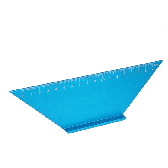 Aluminum Alloy 17cm T Ruler Woodworking Square Multifunctional Scriber 45 90 Degree Angle Ruler Angle Protractor Gauge