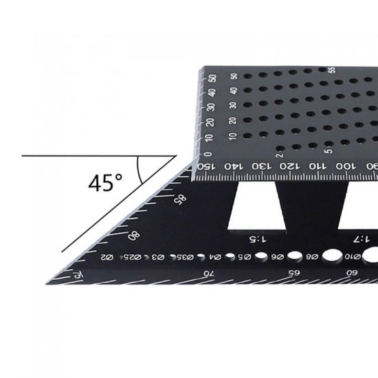 Aluminum Alloy 3D Mitre Angle Measuring Square 45 90 Degree Angle Ruler Punctuation Marking Gauge Framing Angle Protractor Woodworking Tool