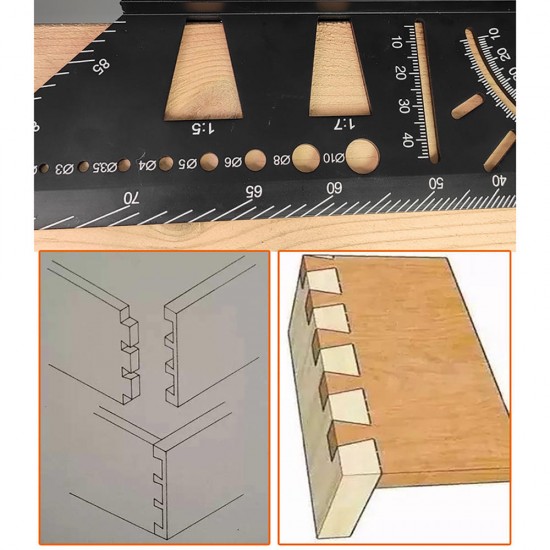 Aluminum Alloy 3D Mitre Angle Measuring Square 45 90 Degree Angle Ruler Punctuation Marking Gauge Framing Angle Protractor Woodworking Tool