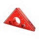 Aluminum Alloy 45 Degree Angle Ruler Inch Metric Triangle Ruler Carpenter Workshop Woodworking Square Measuring Tools