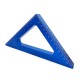 Aluminum Alloy 45 Degree Angle Ruler Inch Metric Triangle Ruler Carpenter Workshop Woodworking Square Measuring Tools