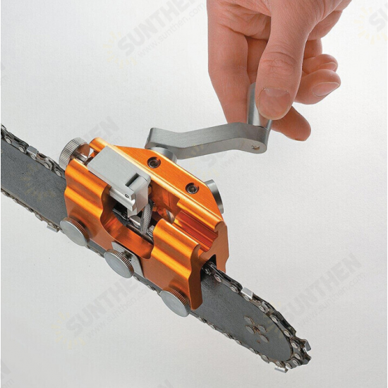 Aluminum Alloy Chainsaw Chain Sharpening Jig Hand-operated Chain Sharpener Portable Household Chain Sharpener