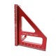 Aluminum Alloy Multifunctional Woodworking Ruler Square Layout Miter Triangle Ruler 45 90 Degree Metric Gauge Measure Tools