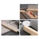 Aluminum Alloy Table Saw Miter Gauge Fence with Track Stop for Miter Gauge Table Saw Router Table Jig Saw Woodworking Tool