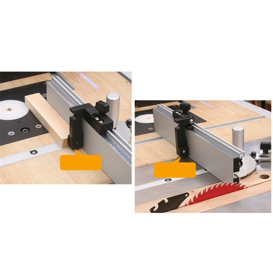 Aluminum Alloy Table Saw Miter Gauge Fence with Track Stop for Miter Gauge Table Saw Router Table Jig Saw Woodworking Tool