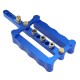 Blue 6/8/10mm Self Centering Doweling Jig Set Aluminum Alloy Hole Punch Locator Dowel Jig Drill Guide Center Line Scribing Woodworking Set