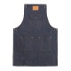 Denim Bib Apron Leather Strap Barista Baker Work Uniform Bartender BBQ Chef Cook Woodworking Apron