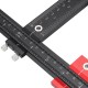 DocotorWood Aluminum Alloy Cabinet Hardware Jig Fixture 4MM+5MM Punching Locator Woodworking Drill Positioning Guide T-ruler