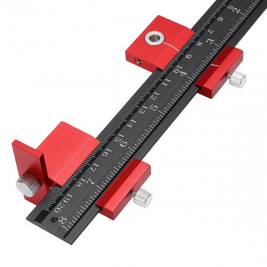 DocotorWood Aluminum Alloy Cabinet Hardware Jig Fixture 4MM+5MM Punching Locator Woodworking Drill Positioning Guide T-ruler