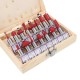 15pcs 1/2 Inch Shank Tungsten Carbide Router Bit Set With Wooden Case Woodworking Cutter