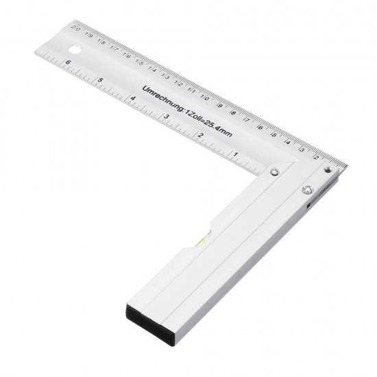 200/250/300mm 90 Degree Angle Ruler Aluminum Seat Woodworking Ruler With Horizontal Tube