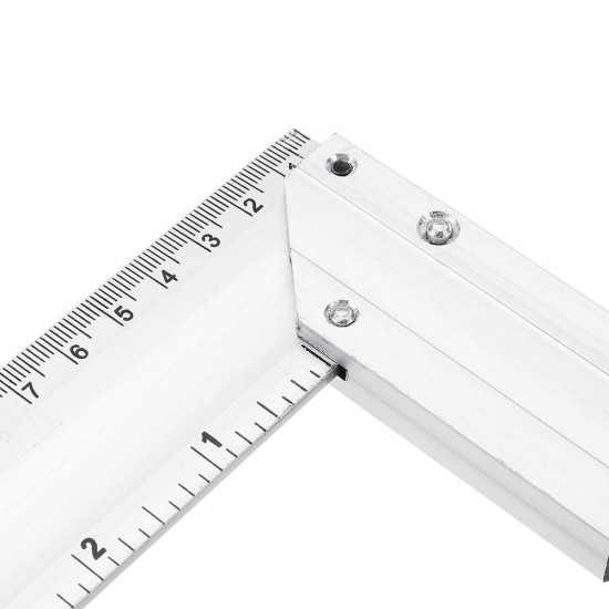 200/250/300mm 90 Degree Angle Ruler Aluminum Seat Woodworking Ruler With Horizontal Tube