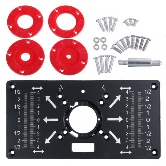 235x120x8mm Trimming Machine Flip Panel Woodworking Router Table Insert Plate for Makita RT0700c