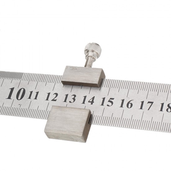 26mm Width 20/30cm Length Straight Ruler With Locking Stop Metric/Inch Woodworking Line Locator