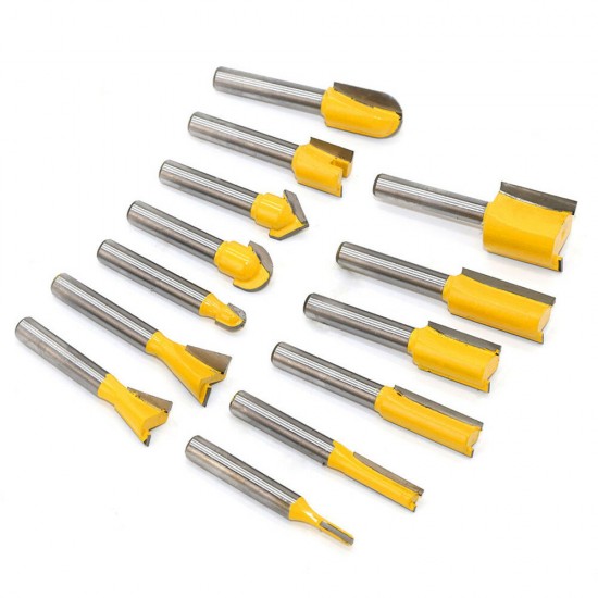 35PCS 8mm Shank Tungsten Carbide Router Bit Set Wood Woodworking Cutter Trimming Knife Forming Milling w/ Aluminum Alloy Case Box