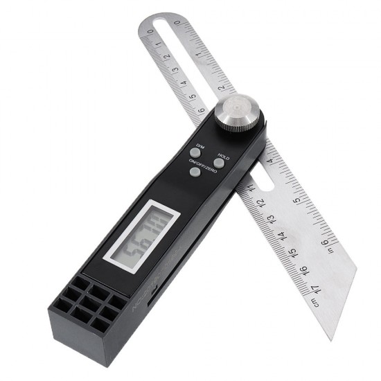 360° LCD Digital Sliding T Bevel Gauge Angle Finder T Digital Protractor Angle Ruler