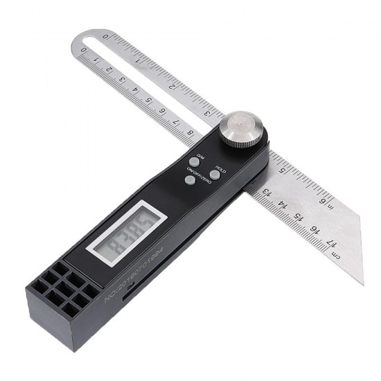 360° LCD Digital Sliding T Bevel Gauge Angle Finder T Digital Protractor Angle Ruler