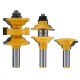 3pcs 1/2 Inch Shank Entrance Rod and Ogee Router Bit Inner Door Assorted R / S Router Bit Woodworking Tools