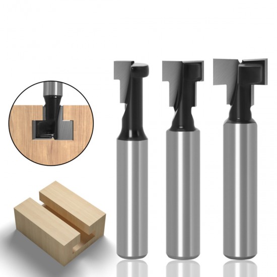 8mm Shank T-Slot Keyhole Cutter Wood Router Bit Carbide Cutter For Wood Hex Bolt T-Track Slotting Milling Cutters