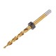 9.0/9.5mm Titanium Coating Twist Step Drill Bit 3/8 Inch Round Shank Drill for Woodworking Pocket Hole Jig