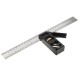 Adjustable 300mm Aluminum Alloy Combination Square 45 90 Degree Angle Scriber Steel Ruler Woodworking Line Locator Ruler DIY Carpenter Measuring Tool