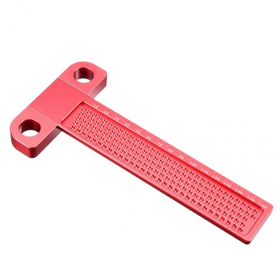 Aluminium Alloy T-160 Hole Positioning Metric Measuring Ruler Woodworking Precision Marking Scriber