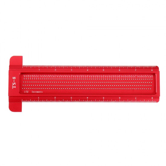 Aluminium Alloy TS 3 to 8 Inch Hole Positioning Measuring Ruler Precision Marking T Ruler Scriber Ruler Woodworking Tool