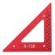 Aluminum Alloy Metric Woodworking Triangle Ruler Carpenters Square Hole Positioning Measuring Ruler