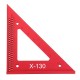 Aluminum Alloy Metric Woodworking Triangle Ruler Carpenters Square Hole Positioning Measuring Ruler