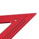 Aluminum Alloy Metric Woodworking Triangle Ruler Carpenters Square Hole Positioning Measuring Ruler