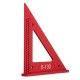 Aluminum Alloy Metric Woodworking Triangle Ruler Carpenters Square Hole Positioning Measuring Ruler