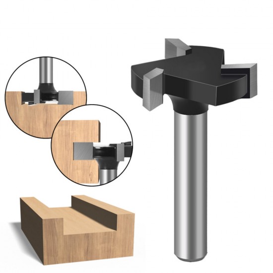 CNC Spoilboard Surfacing Router Bits 1/4 inch Shank 1 inch Cutting Diameter Slab Flattening Router Bit Planing Bit Wood Milling Cutter Planer Tool