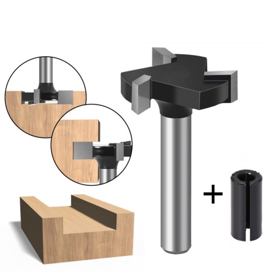 CNC Spoilboard Surfacing Router Bits 1/4 inch Shank 1 inch Cutting Diameter Slab Flattening Router Bit Planing Bit Wood Milling Cutter Planer Tool