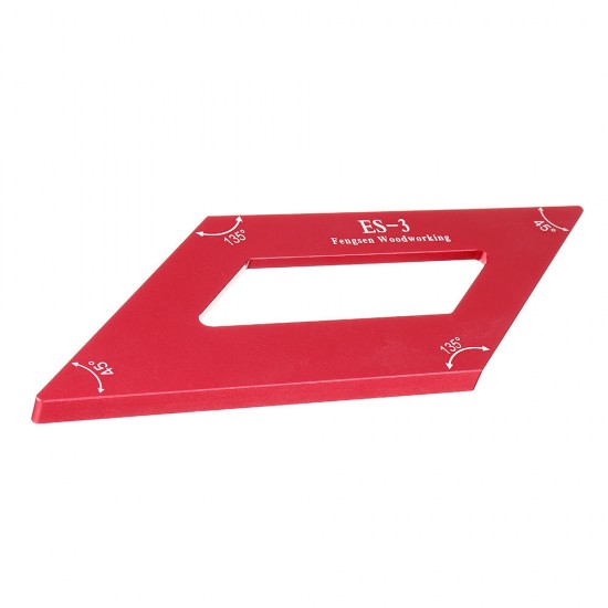 ES-3 Aluminum Alloy 45 Degree Marking Angle Ruler Parallel Ruler with Base Woodworking Measuring Scribing Tool