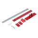 Red Aluminum Alloy Metric/Inch Cabinet Hardware Jig 4mm 5mm Drill Guide Cabinet Handle Template Jig