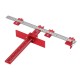 Red Aluminum Alloy Metric/Inch Cabinet Hardware Jig 4mm 5mm Drill Guide Cabinet Handle Template Jig