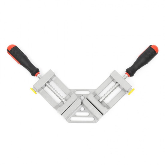 Double Handle Woodworking Clamp 90 Degree Right Angle Clip Woodworking Jig Quick Corner Clamp with TPR Handle