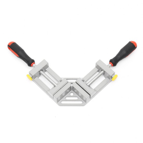 Double Handle Woodworking Clamp 90 Degree Right Angle Clip Woodworking Jig Quick Corner Clamp with TPR Handle