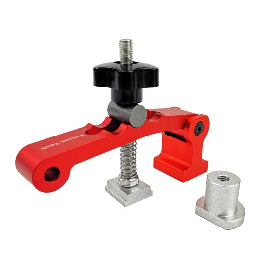 2 in 1 Woodworking 3 Steps Adjustable Table Clamps Quick Hold Down Clamps Pressure Plate Desktop Positioning Clamp for T Track and MFT Table