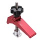 2 Pcs Red Quick Acting Hold Down Clamp Aluminum Alloy T-Slot T-Track Clamp Set Woodworking Tool for Woodworking Table