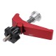 2 Pcs Red Quick Acting Hold Down Clamp Aluminum Alloy T-Slot T-Track Clamp Set Woodworking Tool for Woodworking Table