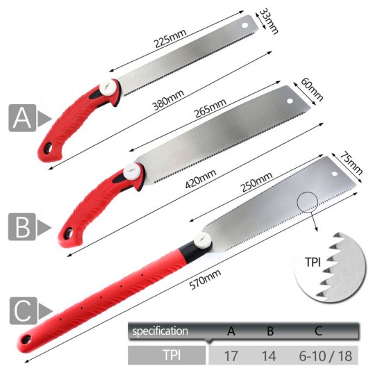 Hand Saw SK5 Saw 3-edge Teeth 65 HRC Wood Cutter For Tenon Wood Bamboo Plastic Cutting Woodworking Tools