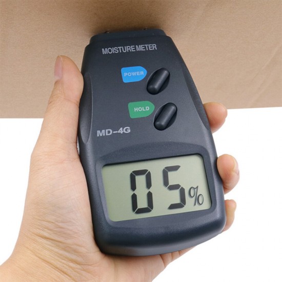 MD-4G 4 Pins Digital LCD Wood Moisture Humidity Meter Analyzer Hygrometer Timber Damp Detector Tester Range 5% - 40%