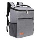 25L Gray Insulated Waterproof Cooling Backpack Bag Picnic Camping Rucksack Ice Cooler Bag