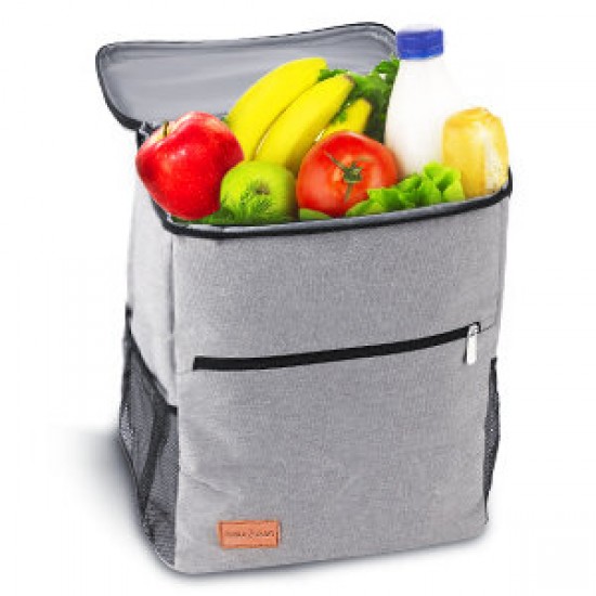 25L Gray Insulated Waterproof Cooling Backpack Bag Picnic Camping Rucksack Ice Cooler Bag