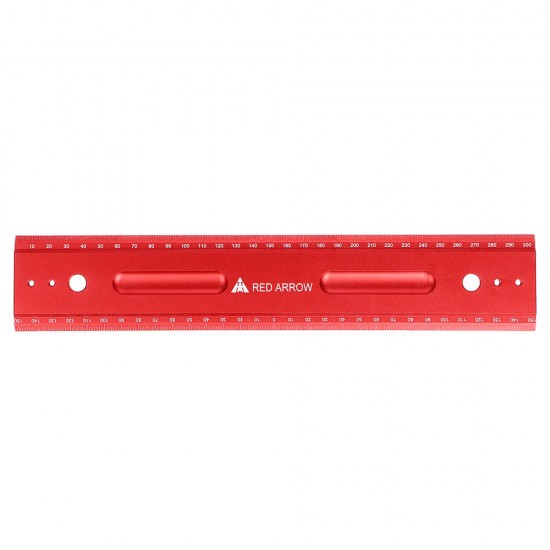 300mm Metric Aluminum Alloy Striaght Ruler Gauge Precision Woodworking Square Measuring Tools