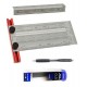 T-Square 6inch Precision Woodworking Tools Marking Rule Stainless Steel Positioning Scribing Gauge Carpenter Mark T-Rule